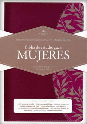 BIBLIA REINA VALERA DE ESTUDIO PARA MUJERES (VINO TINTO)