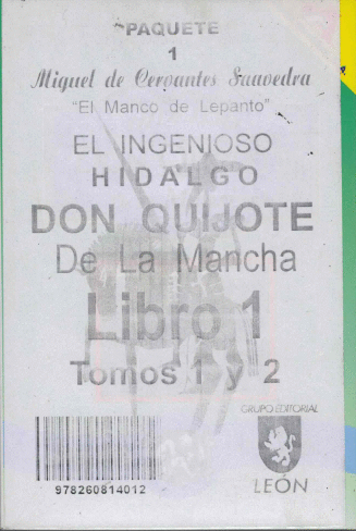 INGENIOSO HIDALGO DON QUIJOTE DE LA MANCHA TOMO 1 Y 2