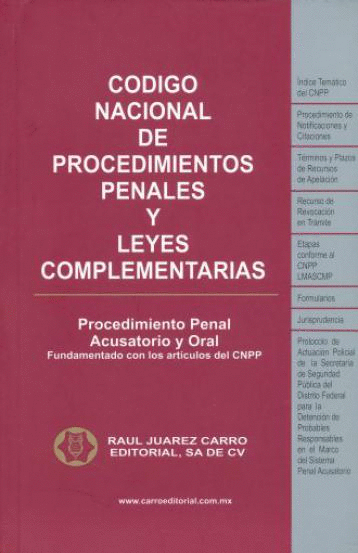 CODIGO NACIONAL DE PROCEDIMIENTOS PENALES Y LEYES COMPLEMENTARIAS
