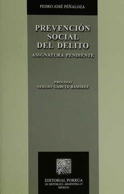 PREVENCION SOCIAL DEL DELITO ASIGNATURA PENDIENTE