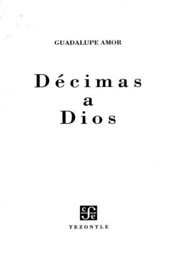 DECIMAS A DIOS