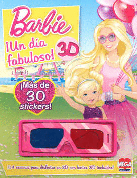 BARBIE UN DIA FABULOSO 3D C/STICKERS Y LENTES