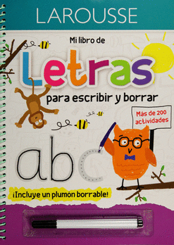 MI LIBRO DE LETRAS PARA ESCIBIR Y BORRAR