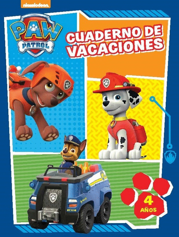 PAW PATROL CUADERNO DE VACACIONES 4 AOS