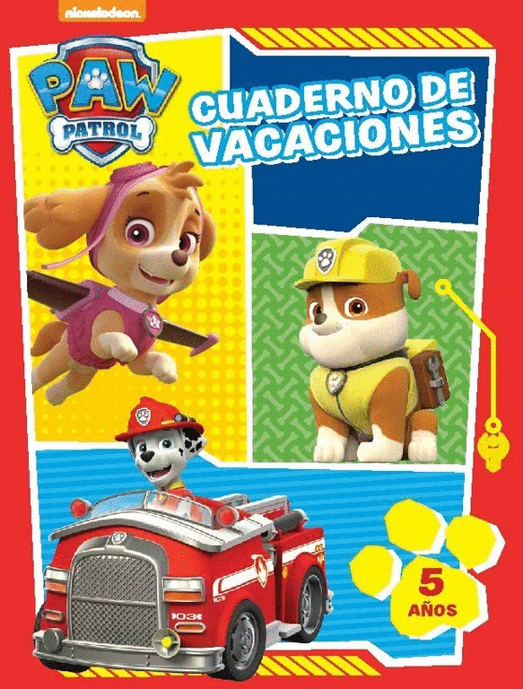 PAW PATROL CUADERNO DE VACACIONES 5 AOS