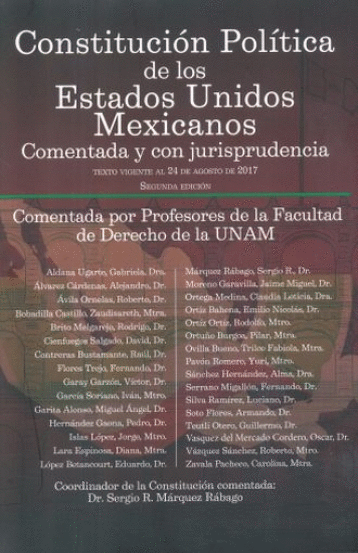 CONSTITUCION POLITICA DE LOS ESTADOS UNIDOS MEXICANOS COMENTADA Y CON JURISPRUDENCIA
