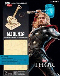 THOR LIBRO DE LUJO Y MODELO DE MADERA EN 3D MARVEL