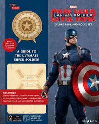 CAPITAN AMERICA LIBRO DE LUJO Y MODELO DE MADERA MARVEL