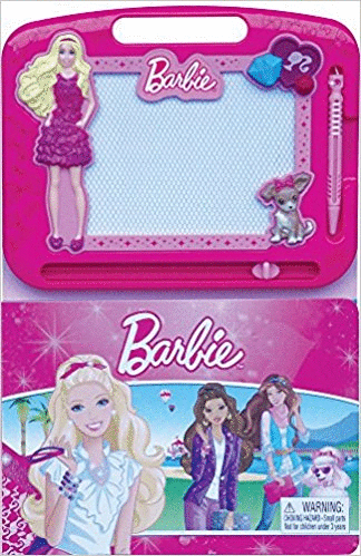 BARBIE CON PIZARRON Y PLUMA MAGNETICA