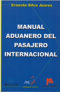 MANUAL ADUANERO DEL PASAJERO INTERNACIONAL