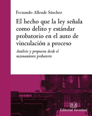 HECHO QUE LA LEY SE�ALA COMO DELITO Y ESTANDAR PROBATORIO EN EL AUTO DE VINCULACION A PROCESO EL