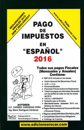 PAGO DE IMPUESTOS EN ESPA�OL 2016