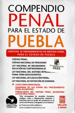 COMPENDIO PENAL PARA EL ESTADO DE PUEBLA 2025