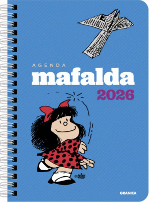 AGENDA 2026 MAFALDA AZUL ( COLUMNA / ANILLADA)