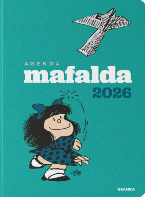AGENDA MAFALDA 2026 ( ENCUADERNADA / COLOR VERDE AGUA)