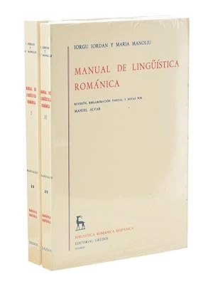 MANUAL DE LINGUISTICA ROMANICA 2 TOMOS