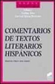 COMENTARIOS DE TEXTOS LITERARIOS HISPANICOS