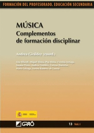 MUSICA COMPLEMENTOS DE FORMACION DISCIPLINAR VOL 1