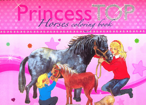 PRINCESS TOP HORSES COLORING BOOK 1