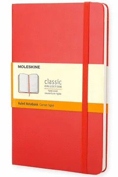 LIBRETA CLASICA DE BOLSILLO ROJA HOJA RAYADA (PASTA DURA)