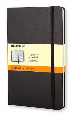 LIBRETA CLASICA GRANDE NEGRA HOJA RAYADA (PASTA BLANDA)