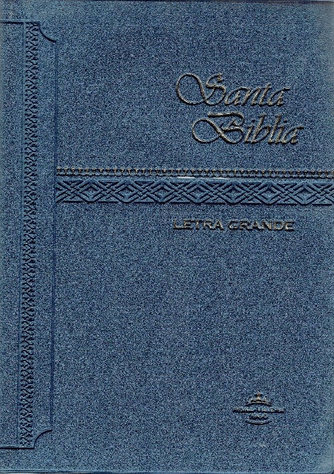 SANTA BIBLIA REINA VALERA 1960 LETRA GRANDE VINIL AZUL BOLSILLO ORILLA AZUL