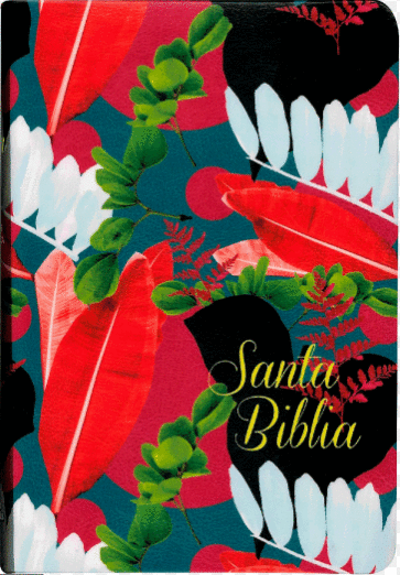 SANTA BIBLIA REINA VALERA 1960 FLORES SILVESTRES CONTORNO ROJO