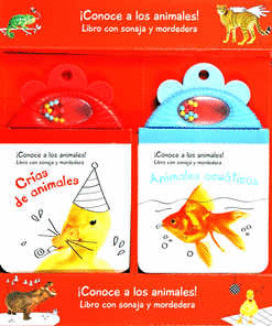 CONOCE A LOS ANIMALES LIBRO CON SONAJA Y MORDEDERA