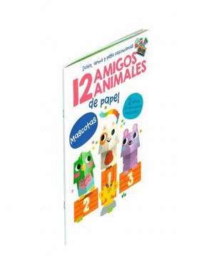 12 AMIGOS ANIMALES DE PAPEL MASCOTAS