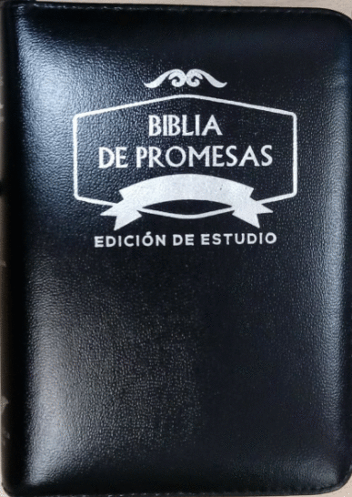 BIBLIA DE PROMESAS REINA VALERA 1960 EDICION DE ESTUDIO NEGRO CON CIERRE