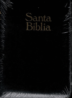 SANTA BIBLIA REINA VALERA 1960 NEGRO LETRA GRANDE TIPO PIEL C/ CIERRE BOLSILLO