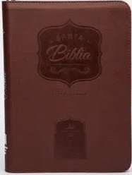 SANTA BIBLIA REINA VALERA 1960 CAFE CON CIERRE LETRA GIGANTE