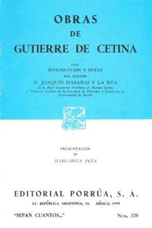 OBRAS DE GUTIERRE DE CETINA