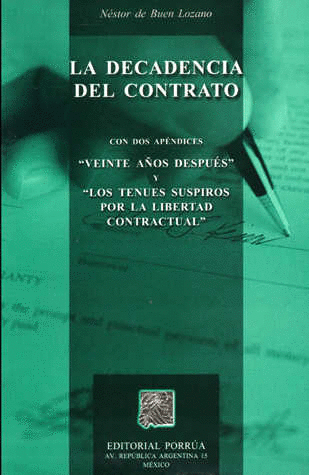 LA DECADENCIA DEL CONTRATO