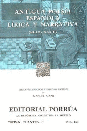 ANTIGUA POESIA ESPAOLA LIRICO Y NARRATIVA