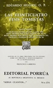 VEINTICUATRO TESIS TOMISTAS LAS