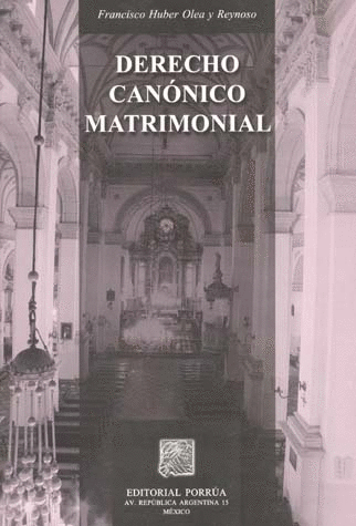 DERECHO CANONICO MATRIMONIAL