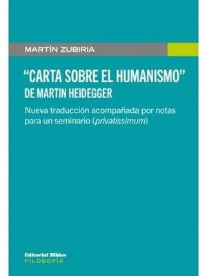 CARTA SOBRE EL HUMANISMO DE MARTIN HEIDEGGER