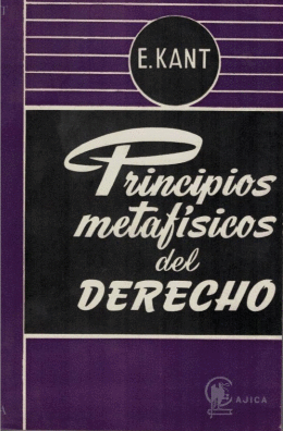PRINCIPIOS METAFISICOS DEL DERECHO